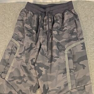 Under Armour Pants Mens Medium Black Camo Cargo Sport Style Drawstring Training